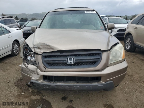 2004 Honda Pilot EX with VIN 2HKYF18604H616337, listed as a Copart auction lot 48923445 with 222,022 mi miles and Salvage Title. Bid and sale history available at carsss.com. Image 5.