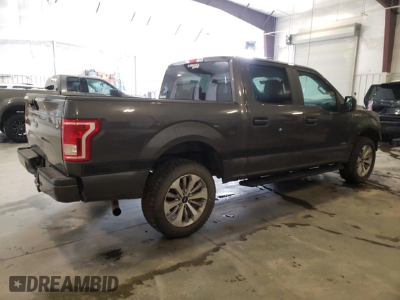 2017 Ford F-150 XL with VIN 1FTEW1EP3HKD59441, listed as a Copart auction lot 41741055 with 155,149 mi miles and Salvage Title. Bid and sale history available at carsss.com. Image 3.