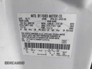 2011 Ford F-150 XL with VIN 1FTMF1CM8BFC21012, listed as a IAAI auction lot 41671639 with 353,930 mi miles. Bid and sale history available at carsss.com. Image 9.
