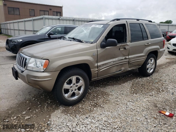 2004 Jeep Grand Cherokee Limited with VIN 1J8GW58N04C417707, listed as a Copart auction lot 53807104 with 185,966 mi miles and Salvage Title. Bid and sale history available at carsss.com. Image 1.