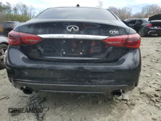 2018 Infiniti Q50 Luxe z VIN JN1EV7AP8JM360979, wystawiony jako Copart lot #49879575 z przebiegiem 80 031 mil mil oraz Szkoda całkowita • Salvage title. Historia ofert i sprzedaży dostępna na DreamBid. Obrazek 6.