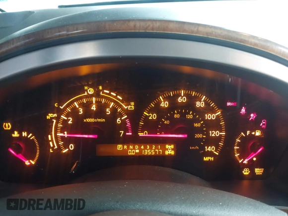 2007 Infiniti QX56 with VIN 5N3AA08C07N806341, listed as a IAAI auction lot 41743595 with 135,577 mi miles. Bid and sale history available at carsss.com. Image 7.