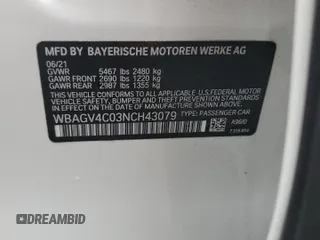 2022 BMW 8 Series 840i с VIN WBAGV4C03NCH43079, выставлен на аукционе Copart как лот 59799665 с пробегом 28 069 миль миль и Списание • Salvage title. История ставок и продаж доступна на DreamBid. Изображение 12.