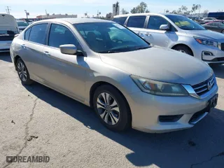 2013 Honda Accord Sdn LX with VIN 1HGCR2F31DA082208, listed as a IAAI auction lot 41372005 with 120,684 mi miles. Bid and sale history available at carsss.com. Image 1.