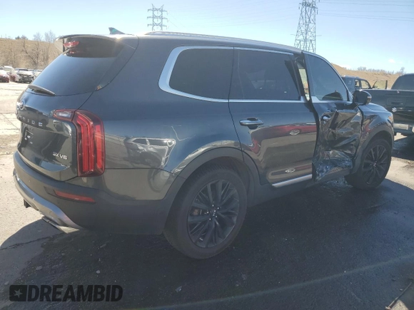 2021 Kia Telluride SX with VIN 5XYP5DHC7MG165582, listed as a Copart auction lot 50205325 with 47,999 mi miles and Salvage Title. Bid and sale history available at carsss.com. Image 3.