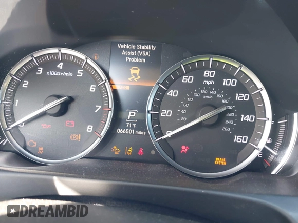 2020 Acura TLX w/Technology Pkg with VIN 19UUB1F57LA016345, listed as a IAAI auction lot 41661004 with 66,501 mi miles. Bid and sale history available at carsss.com. Image 7.