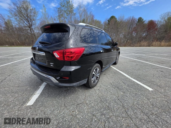2017 Nissan Pathfinder SL with VIN 5N1DR2MM0HC62499, listed as a Copart auction lot 54711035 with 146,541 mi miles and Clean Title. Bid and sale history available at carsss.com. Image 4.