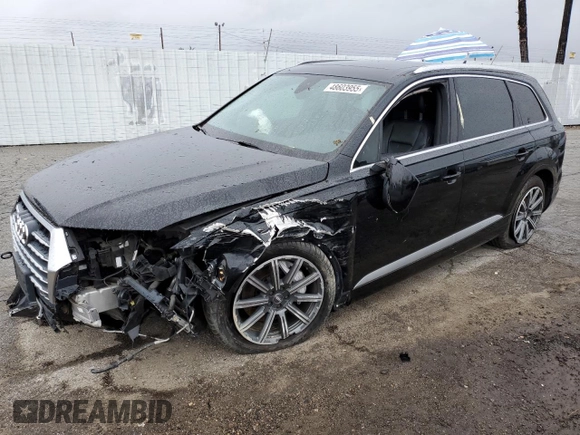 2017 Audi Q7 Premium Plus with VIN WA1LAAF78HD021987, listed as a Copart auction lot 48603955 with 100,617 mi miles and Salvage Title. Bid and sale history available at carsss.com. Image 1.