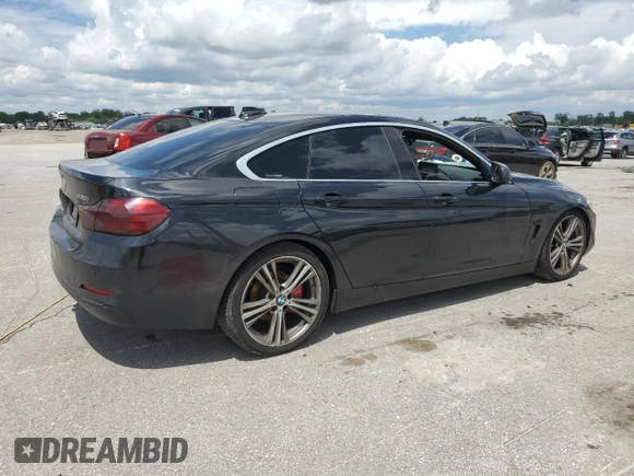 2017 BMW 4 Series 430i with VIN WBA4F7C5XHG437682, listed as a Copart auction lot 56781835 with 129,639 mi miles and Salvage title. Bid and sale history available at DreamBid. Image 3.
