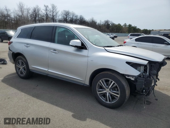 2020 Infiniti QX60 Signature Edition with VIN 5N1DL0MM8LC527577, listed as a Copart auction lot 53830435 with 80,090 mi miles and Salvage title. Bid and sale history available at DreamBid. Image 4.