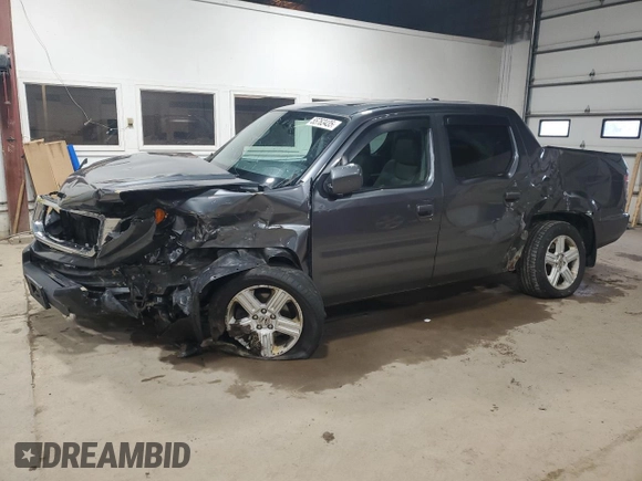 2013 Honda Ridgeline RTL with VIN 5FPYK1F57DB009718, listed as a Copart auction lot 55763435 with Not provided miles and Salvage title. Bid and sale history available at DreamBid. Image 1.