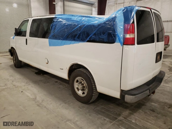 2009 Chevrolet Express Passenger with VIN 1GAHG39K491164811, listed as a Copart auction lot 80862324 with 147,559 mi miles and Salvage Title. Bid and sale history available at carsss.com. Image 2.