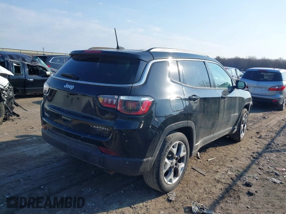 2020 Jeep Compass Limited with VIN 3C4NJCCB9LT187666, listed as a IAAI auction lot 41777761 with 80,129 mi miles and . Bid and sale history available at DreamBid. Image 4.