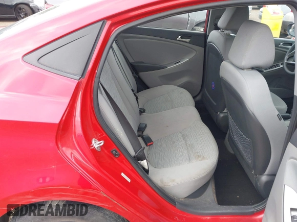 2015 Hyundai Accent GLS with VIN KMHCT4AE6FU848256, listed as a IAAI auction lot 42052721 with 63,453 mi miles. Bid and sale history available at carsss.com. Image 8.