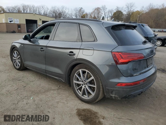 2023 Audi Q5 S line Premium Plus with VIN WA1E2AFY4P2069690, listed as a Copart auction lot 80200504 with 28,090 mi miles and Salvage title. Bid and sale history available at DreamBid. Image 2.