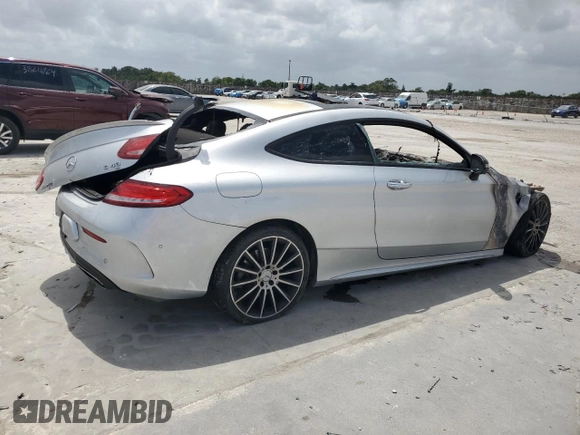 2018 Mercedes-Benz C 43 AMG with VIN WDDWJ6EB6JF660956, listed as a Copart auction lot 50993135 with Not Provided miles and Non Repairable. Bid and sale history available at DreamBid. Image 3.