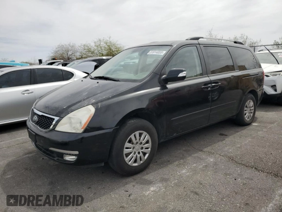2014 Kia Sedona LX with VIN KNDMG4C75E6541210, listed as a Copart auction lot 51814055 with 133,572 mi miles and Clean Title. Bid and sale history available at carsss.com. Image 1.