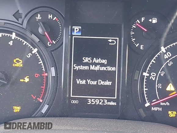 2023 Toyota 4Runner SR5 with VIN JTEMU5JR1P6125611, listed as a IAAI auction lot 41039223 with 35,923 mi miles and . Bid and sale history available at DreamBid. Image 16.