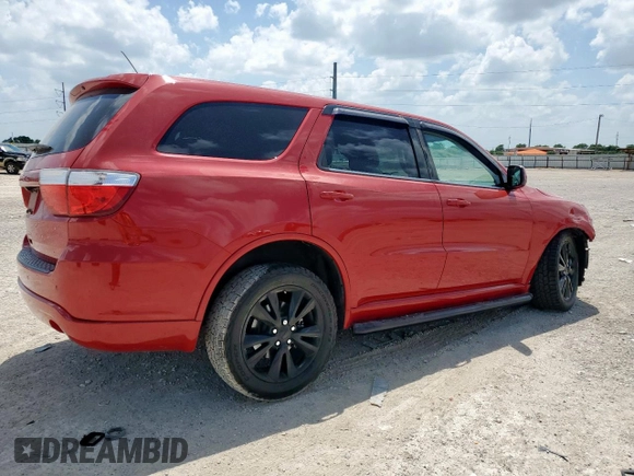 2013 Dodge Durango SXT with VIN 1C4RDHAG8DC694849, listed as a Copart auction lot 61415165 with 92,536 mi miles and Salvage title. Bid and sale history available at DreamBid. Image 3.