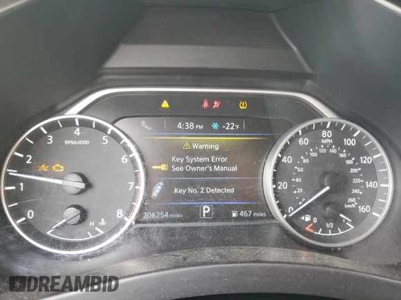 2019 Nissan Murano SV z VIN 5N1AZ2MJ8KN141473, wystawiony jako Copart lot #53572465 z przebiegiem 206 254 mil mil oraz Szkoda całkowita • Salvage title. Historia ofert i sprzedaży dostępna na DreamBid. Obrazek 9.