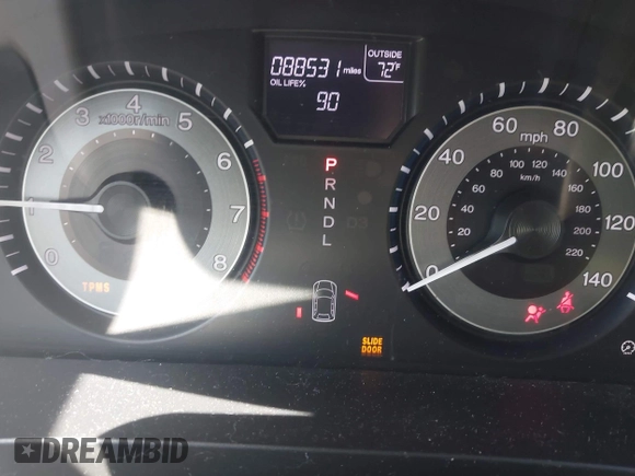 2011 Honda Odyssey EX-L with VIN 5FNRL5H69BB093996, listed as a IAAI auction lot 42151381 with 88,531 mi miles and . Bid and sale history available at carsss.com. Image 7.