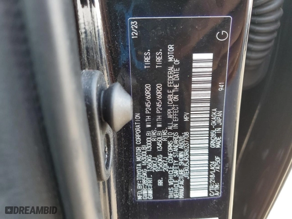 2024 Toyota 4Runner Limited with VIN JTEKU5JR3R6237708, listed as a Copart auction lot 47272565 with 17,313 mi miles and Salvage Title. Bid and sale history available at carsss.com. Image 13.