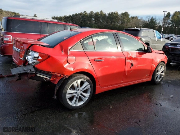 2015 Chevrolet Cruze LTZ with VIN 1G1PG5SB9F7288616, listed as a Copart auction lot 43693785 with 135,134 mi miles and Salvage Title. Bid and sale history available at carsss.com. Image 3.