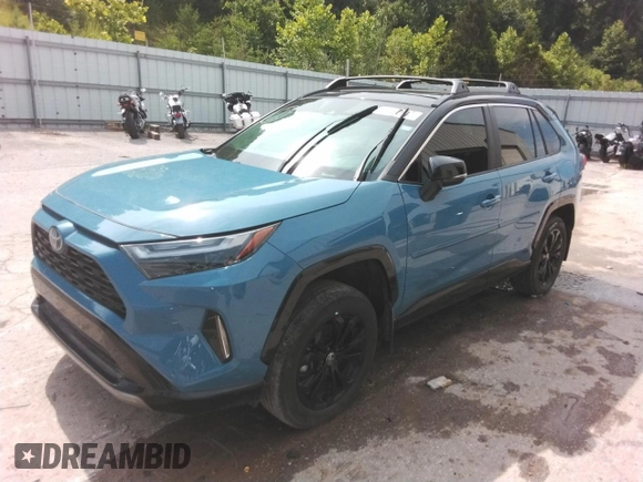 2023 Toyota RAV4 Hybrid XSE with VIN 2T3E6RFV6PW038320, listed as a Copart auction lot 46690615 with Not provided miles and Salvage title. Bid and sale history available at DreamBid. Image 1.