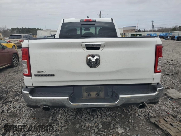 2020 Ram 1500 Big Horn with VIN 1C6RREBT5LN245943, listed as a Copart auction lot 43870225 with 84,038 mi miles and Salvage Title. Bid and sale history available at carsss.com. Image 6.