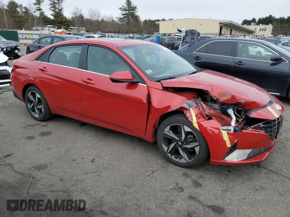 2022 Hyundai Elantra SEL with VIN 5NPLN4AG3NH073519, listed as a Copart auction lot 49776585 with 64,573 mi miles and Salvage Title. Bid and sale history available at DreamBid. Image 4.
