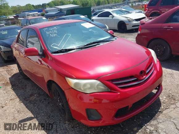 2013 Toyota Corolla L with VIN 5YFBU4EE1DP082051, listed as a IAAI auction lot 41976408 with 208,361 mi miles and . Bid and sale history available at DreamBid. Image 1.