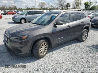 2021 Jeep Cherokee Latitude Lux with VIN 1C4PJLMX1MD208214, listed as a Copart auction lot 44955015 with 42,651 mi miles and Salvage Title. Bid and sale history available at carsss.com. Image 1.