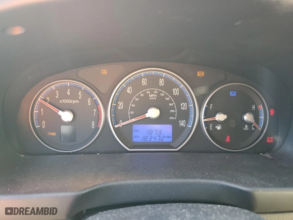2008 Hyundai Santa Fe SE with VIN 5NMSH13E88H187904, listed as a Copart auction lot 46223685 with 183,472 mi miles and Salvage Title. Bid and sale history available at carsss.com. Image 9.