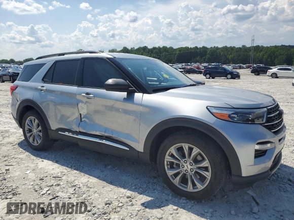 2023 Ford Explorer XLT with VIN 1FMSK7DH6PGA48191, listed as a Copart auction lot 62588395 with 24,383 mi miles and Salvage title. Bid and sale history available at DreamBid. Image 4.