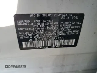 2021 Subaru Forester with VIN JF2SKADC7MH581373, listed as a Copart auction lot 87858085 with 26,024 mi miles and Salvage Title. Bid and sale history available at carsss.com. Image 13.