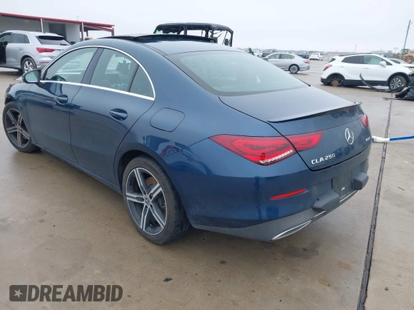 2020 Mercedes-Benz CLA with VIN WDD5J4HB9LN079259, listed as a IAAI auction lot 41450605 with 51,492 mi miles. Bid and sale history available at carsss.com. Image 3.