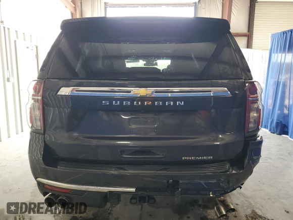 2023 Chevrolet Suburban Premier with VIN 1GNSCFKD3PR422781, listed as a Copart auction lot 43716245 with Not provided miles and Clean title. Bid and sale history available at DreamBid. Image 6.