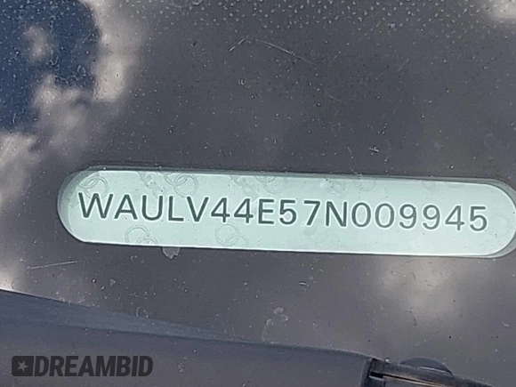 2007 Audi A8 with VIN WAULV44E57N009945, listed as a IAAI auction lot 42400577 with 186,607 mi miles and . Bid and sale history available at DreamBid. Image 9.