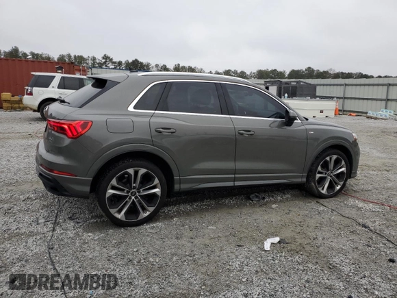 2019 Audi Q3 S line Premium Plus with VIN WA1EECF30K1067764, listed as a Copart auction lot 43360235 with 35,383 mi miles and Salvage Title. Bid and sale history available at carsss.com. Image 3.
