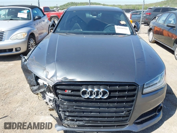 2016 Audi S8 Plus with VIN WUAJ5AFD2GN900596, listed as a IAAI auction lot 42014762 with 1 mi miles. Bid and sale history available at carsss.com. Image 12.