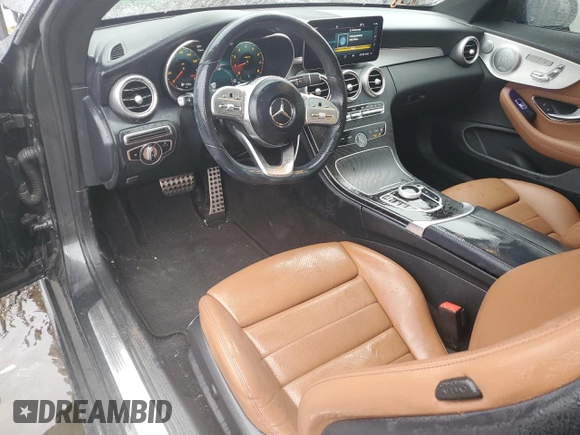 2019 Mercedes-Benz C 300 with VIN WDDWJ8EB4KF931378, listed as a Copart auction lot 80701354 with 49,780 mi miles and Salvage Title. Bid and sale history available at DreamBid. Image 8.