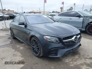 2018 Mercedes-Benz E 63 S AMG with VIN WDDZF8KB4JA224909, listed as a IAAI auction lot 41652066 with 56,712 mi miles and . Bid and sale history available at DreamBid. Image 1.