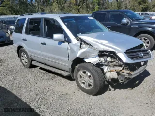 2005 Honda Pilot EX-L with RES with VIN 5FNYF18665B032394, listed as a Copart auction lot 45683515 with 0 mi miles and Salvage Title. Bid and sale history available at carsss.com. Image 4.