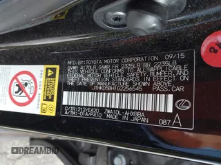 2016 Lexus CT 200h with VIN JTHKD5BH1G2256545, listed as a IAAI auction lot 41777529 with 115,574 mi miles and . Bid and sale history available at carsss.com. Image 9.