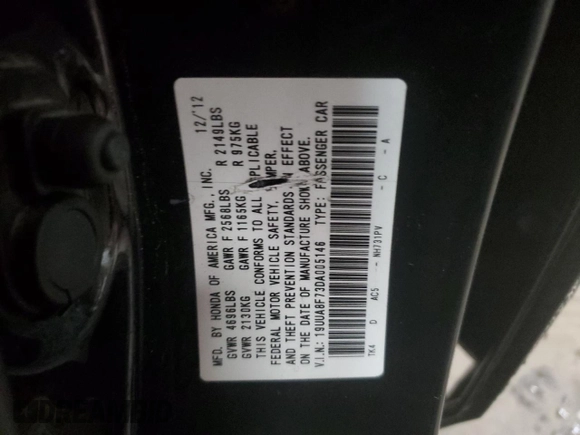 2013 Acura TL Advance z VIN 19UUA8F73DA005146, wystawiony jako Copart lot #57225965 z przebiegiem 146 601 mil mil oraz Szkoda całkowita • Salvage title. Historia ofert i sprzedaży dostępna na DreamBid. Obrazek 12.