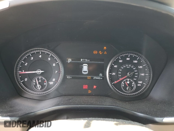 2022 Hyundai Santa Fe SE with VIN 5NMS1DAJ6NH386967, listed as a Copart auction lot 62485124 with 27,442 mi miles and Salvage Title. Bid and sale history available at DreamBid. Image 9.