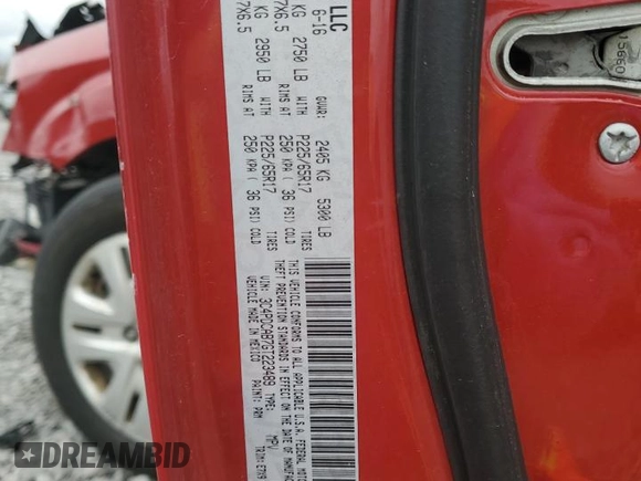 2016 Dodge Journey American Value with VIN 3C4PDCAB7GT223489, listed as a Copart auction lot 47780555 with 135,877 mi miles and Salvage Title. Bid and sale history available at DreamBid. Image 13.