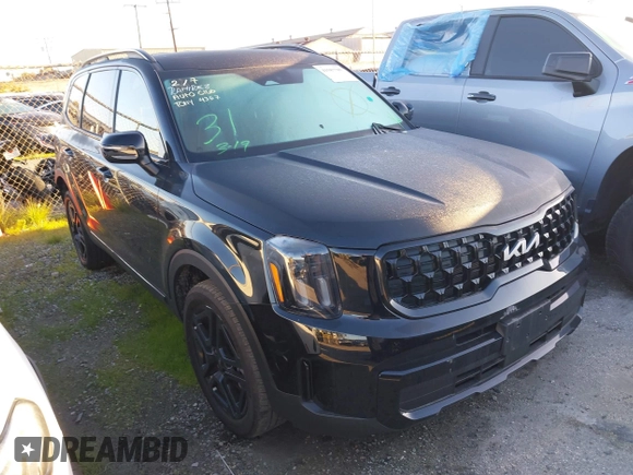 2024 Kia Telluride EX X-Line with VIN 5XYP3DGC1RG500768, listed as a IAAI auction lot 41587785 with 11,797 mi miles and . Bid and sale history available at DreamBid. Image 1.