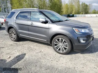 2017 Ford Explorer Platinum with VIN 1FM5K8HT0HGB15225, listed as a Copart auction lot 53121115 with 106,338 mi miles and Salvage Title. Bid and sale history available at carsss.com. Image 4.