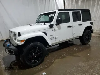 2023 Jeep Wrangler Sahara z VIN 1C4JJXP61PW696072, wystawiony jako Copart lot #57859545 z przebiegiem 42 136 mil mil oraz Czysty tytuł • Clean title. Historia ofert i sprzedaży dostępna na DreamBid. Obrazek 1.